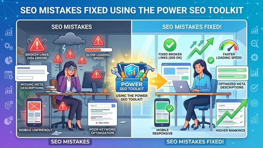 SEO Mistakes Fixed for Better Rankings with Power SEO