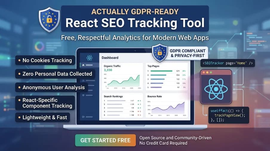 Free React SEO Tracking Tool With GDPR Consent Built In