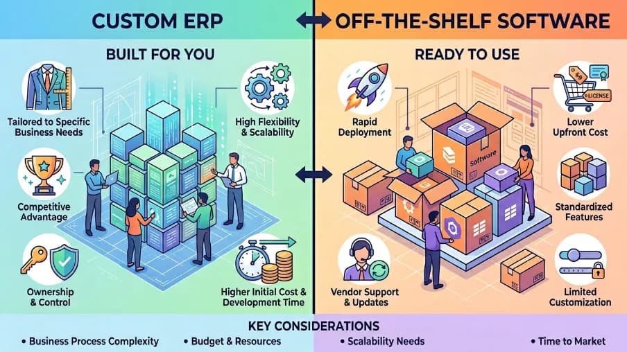 Custom ERP vs Off-the-Shelf Software: What Manufacturers and Fintechs Need to Know