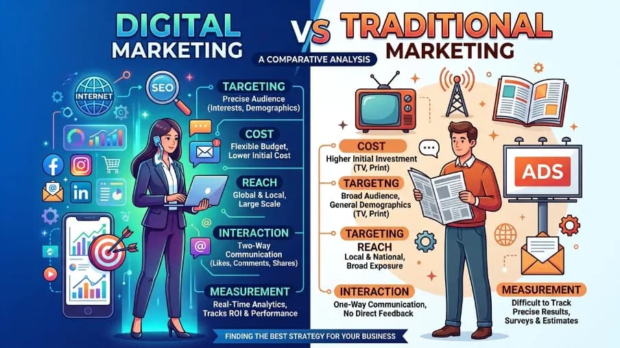 Digital Marketing vs Traditional Marketing: Which Wins