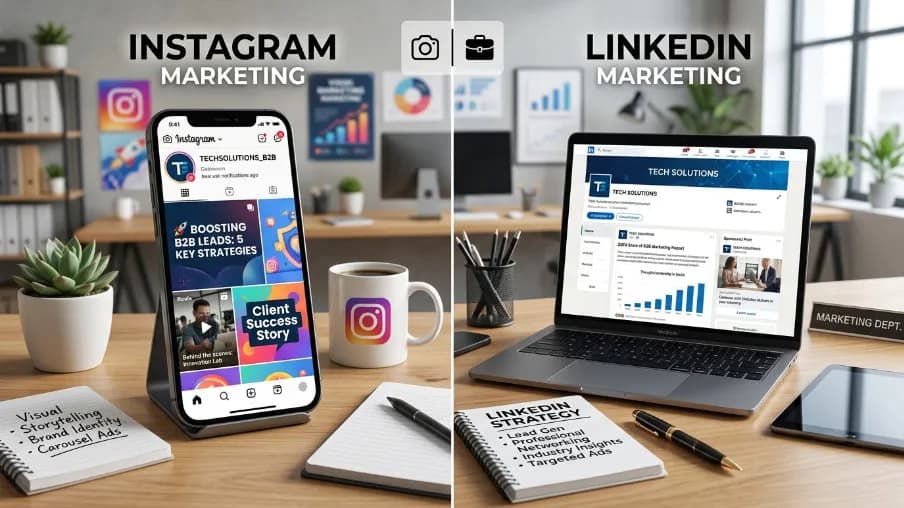 Instagram vs LinkedIn Marketing for B2B: Full 2026 Guide