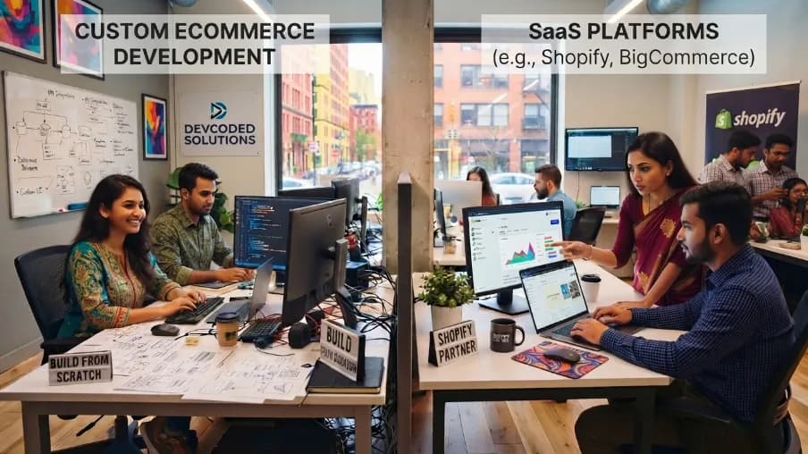 Custom Ecommerce Development vs SaaS Platforms (2026 Guide)