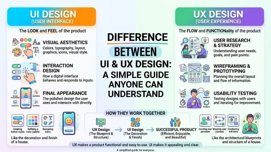 Difference Between UI and UX Design: A Complete Guide